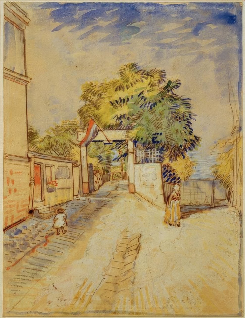 Inngang til Moulin de la Galette av Vincent van Gogh