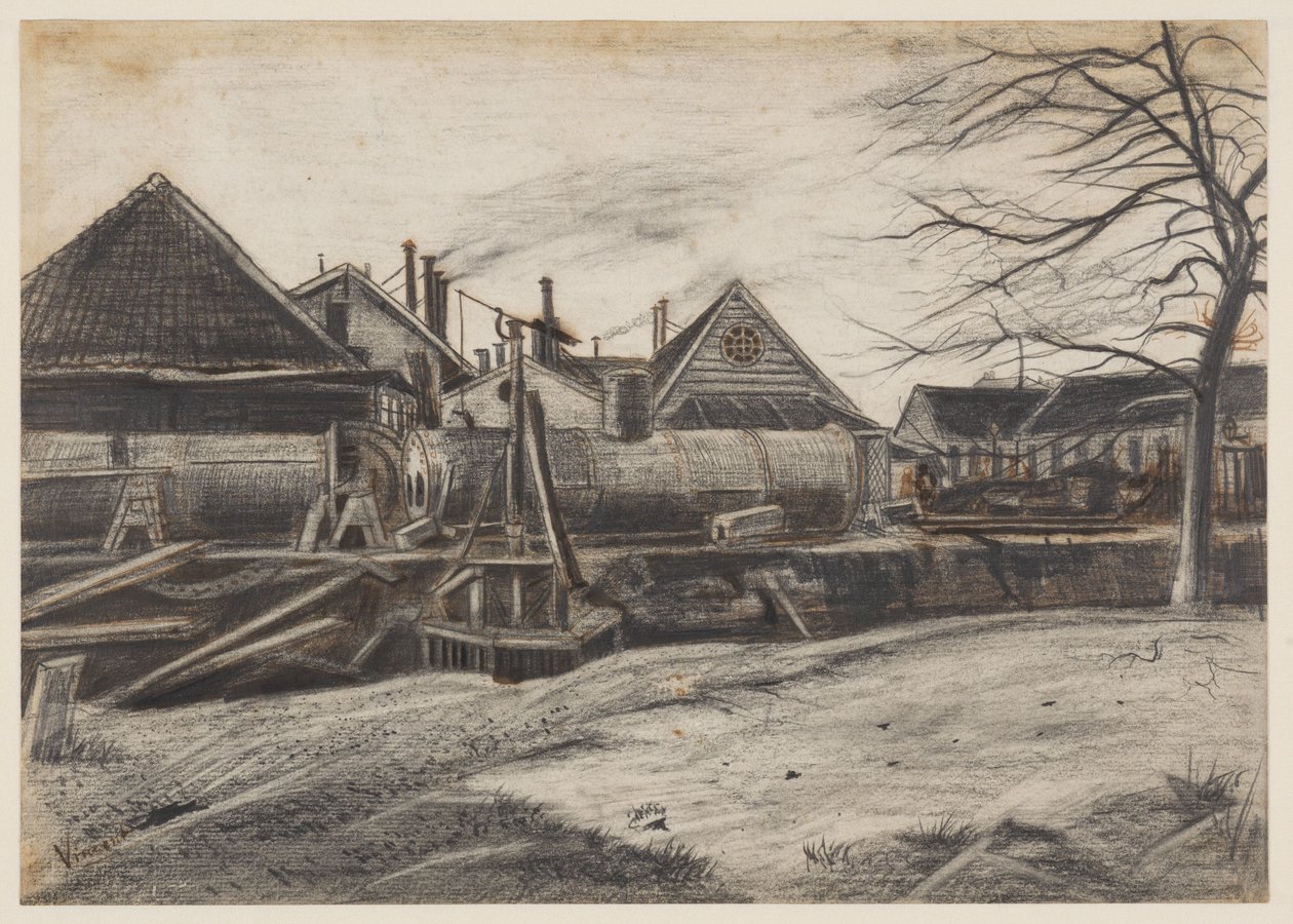 Fabrikk i Haag av Vincent van Gogh
