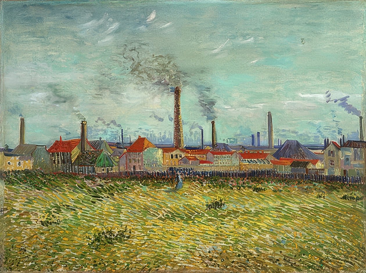 Fabrikker på Clichy. 1887 av Vincent van Gogh