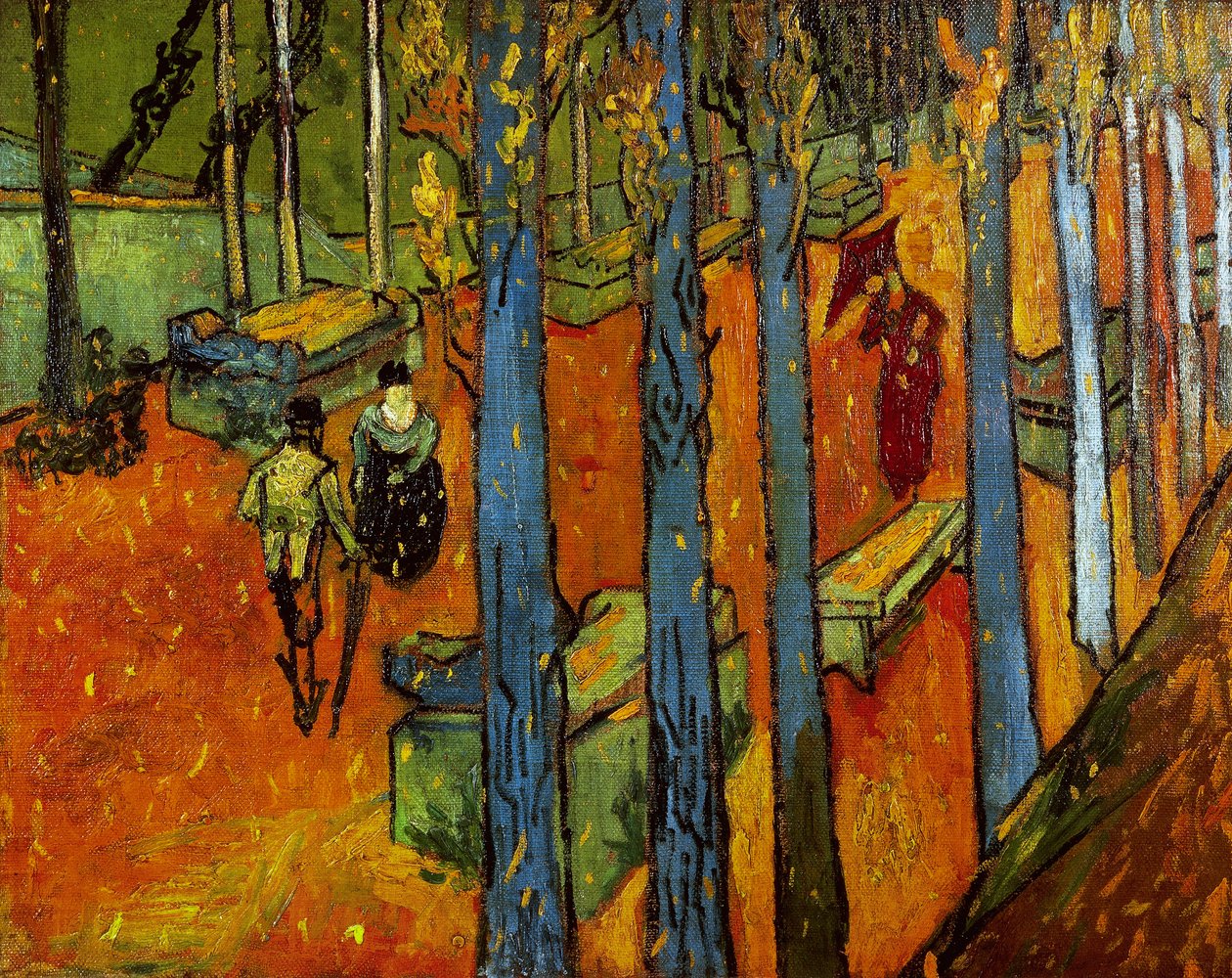 Fallende blader (Les Alyscamps) av Vincent van Gogh