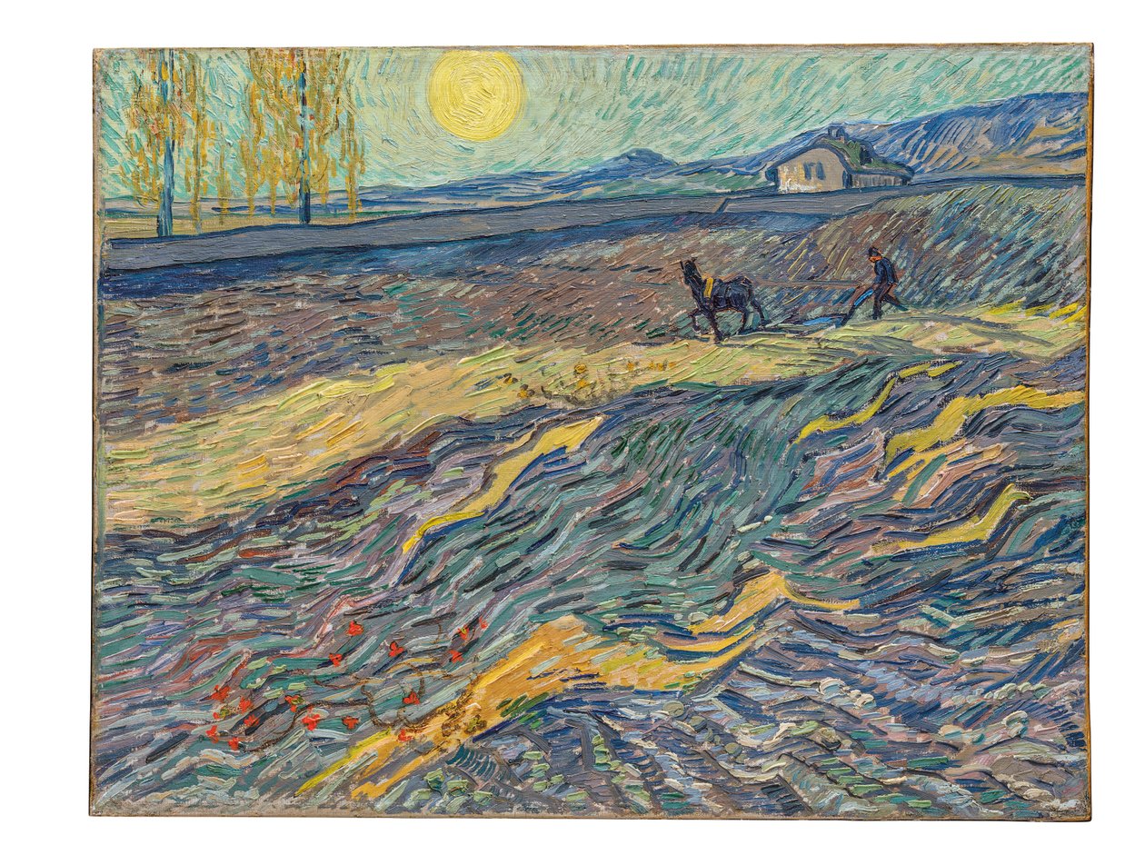 Bonde på et felt, 1889 av Vincent van Gogh
