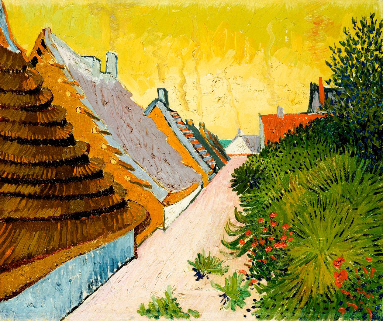 Våningshus i Saintes-Maries, juni 1888 (olje på lerret) av Vincent van Gogh