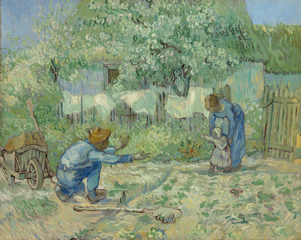 Første skritt, etter hirse, 1890. av Vincent van Gogh