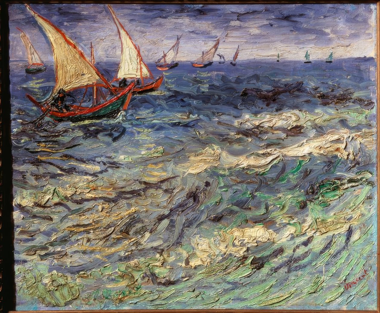 Fiskebåter ved Saintes-Maries av Vincent van Gogh