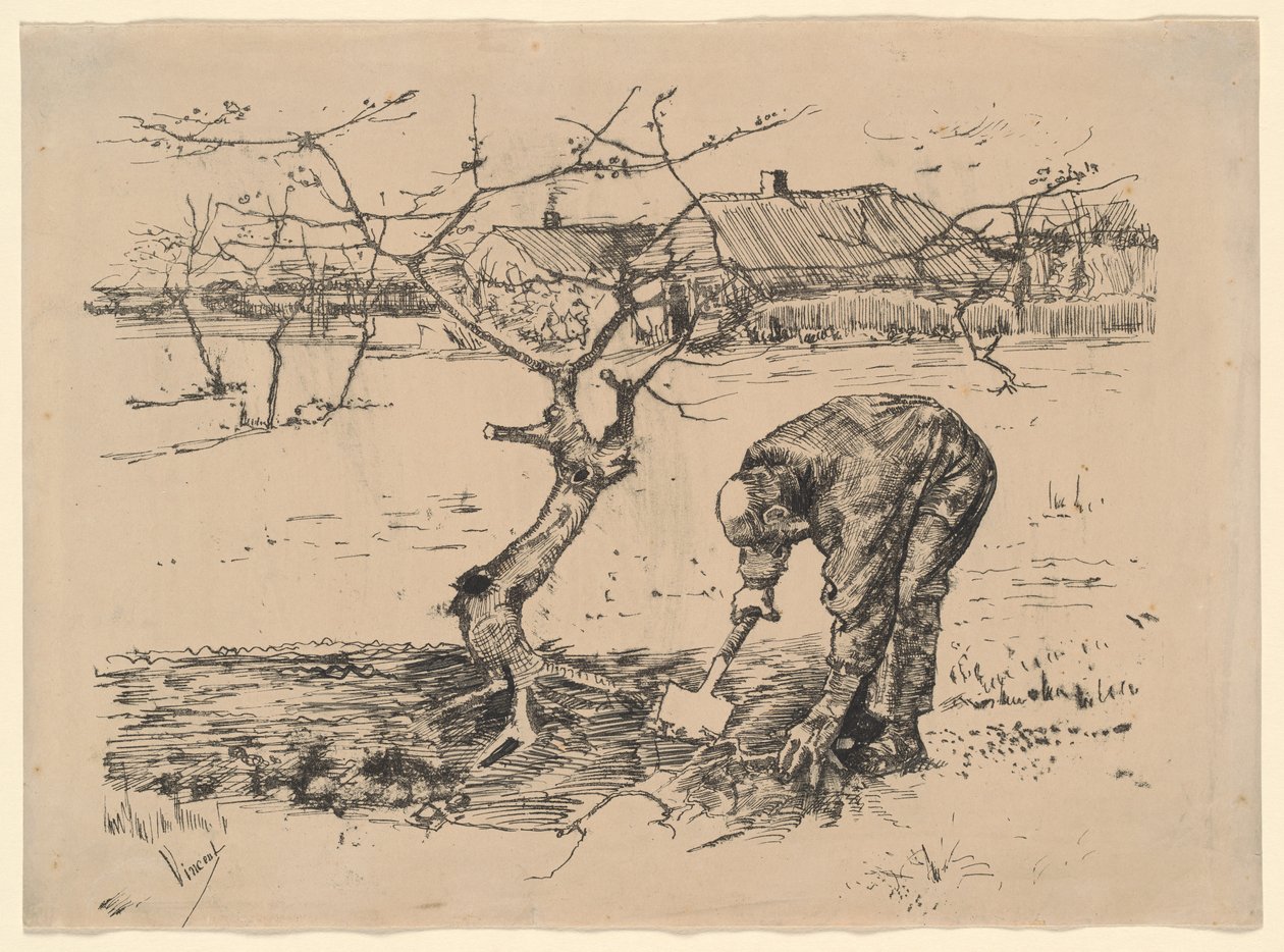 Gartner ved et epletre av Vincent van Gogh
