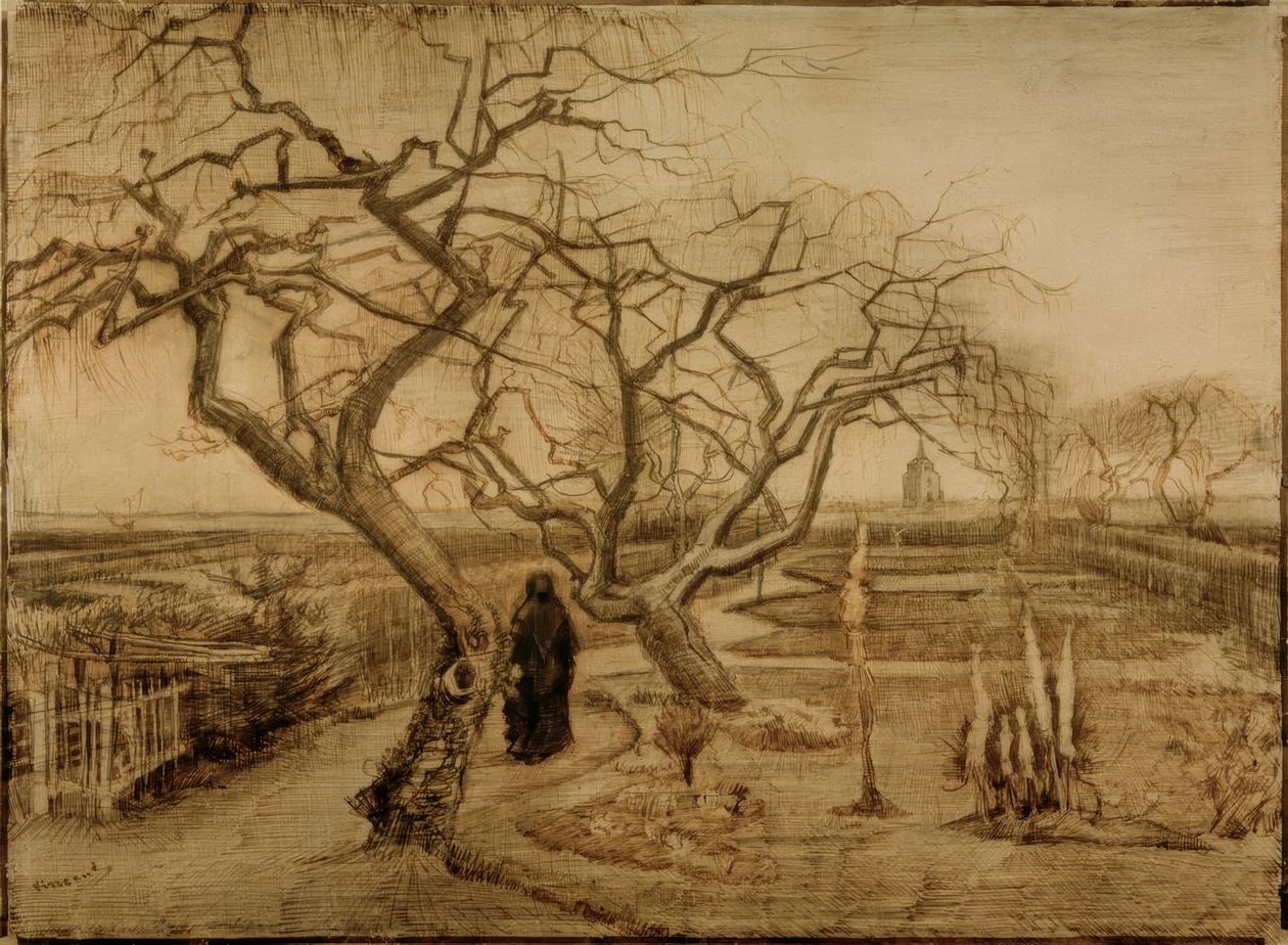 Hage om vinteren av Vincent van Gogh