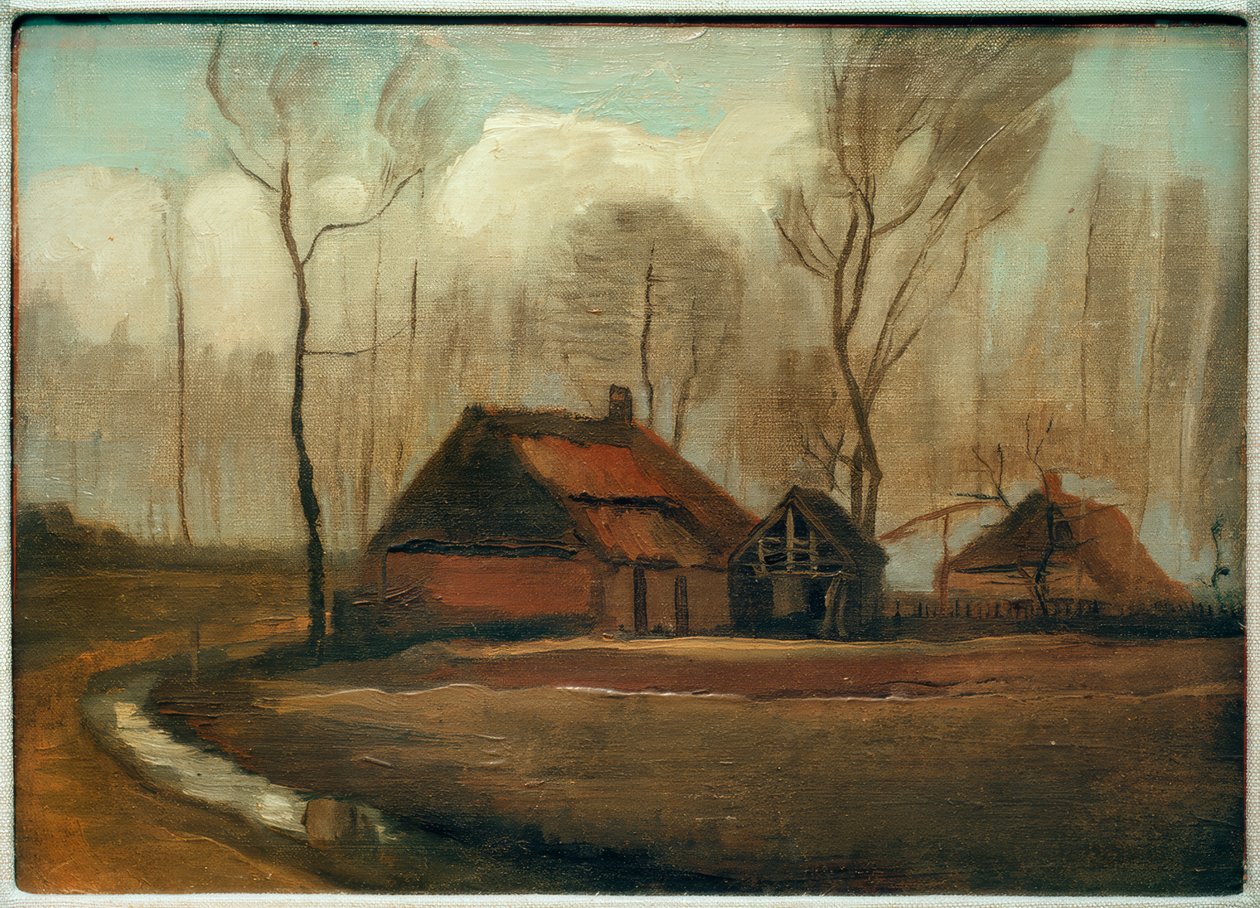 Homestead etter regnet av Vincent van Gogh