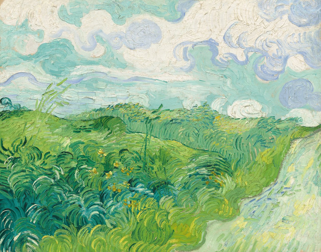 Grønne hveteåkre, Auvers av Vincent van Gogh