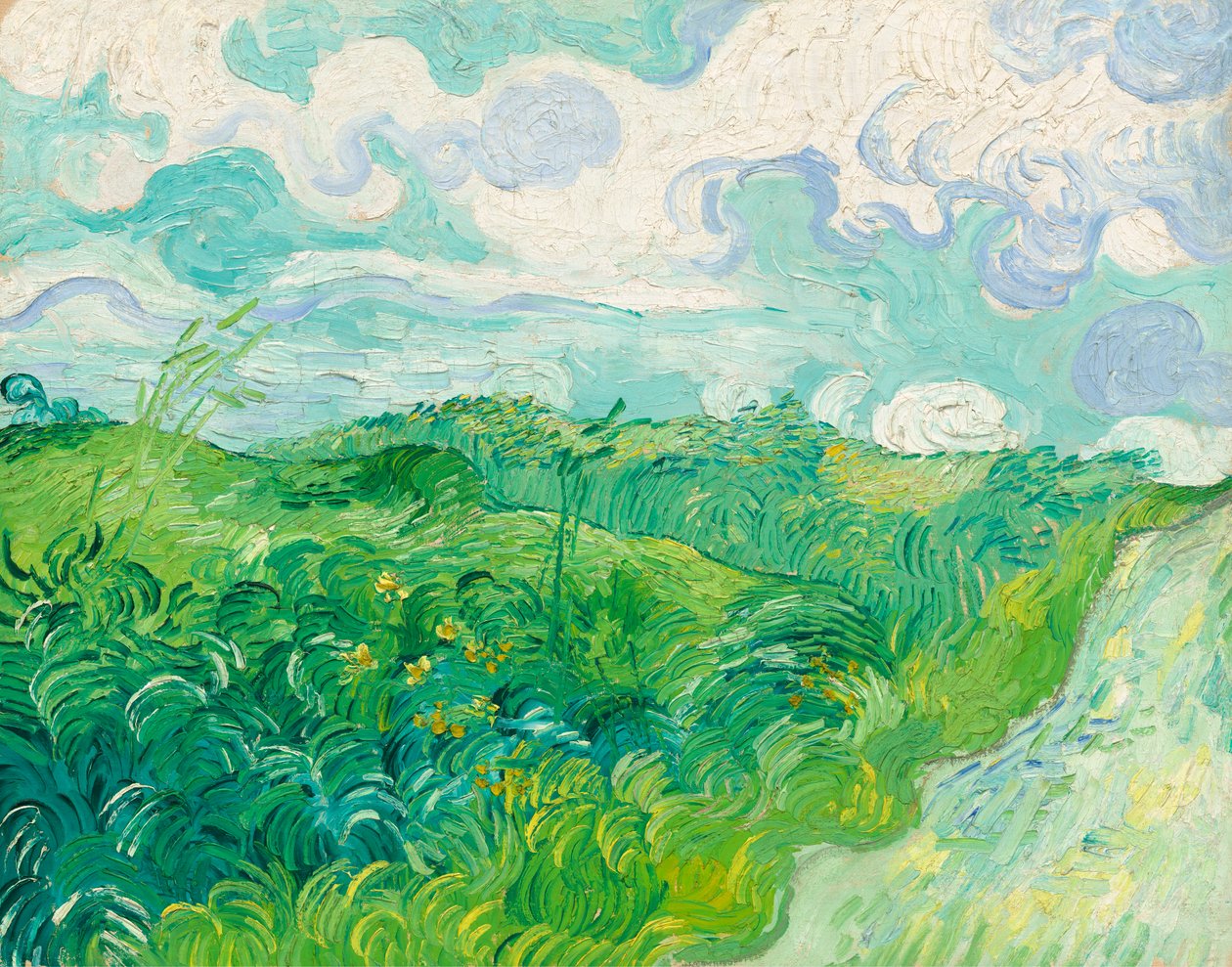 Grønne hveteåkre, Auvers av Vincent van Gogh