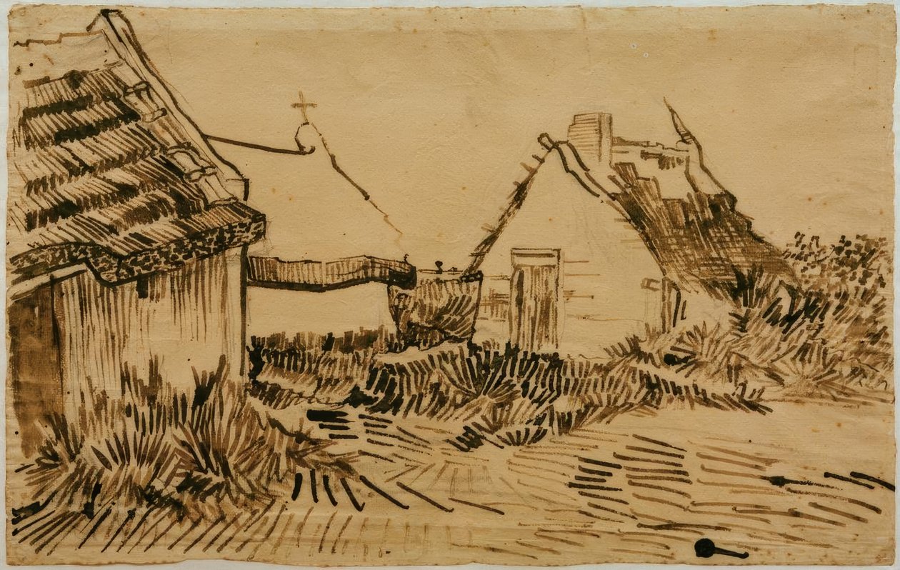Häuser i Les Saintes-Maries-de-la-Mer av Vincent van Gogh