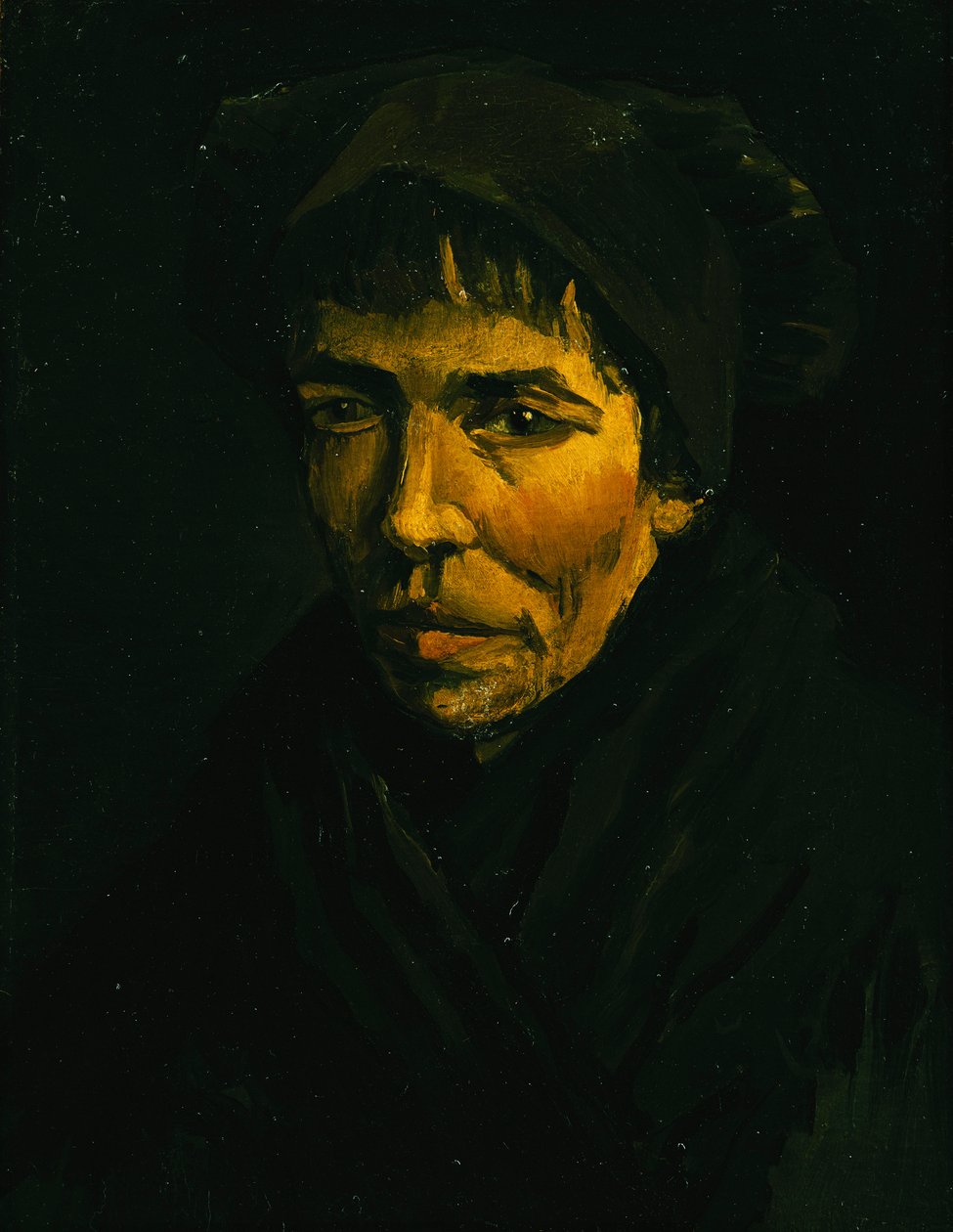 Overhode for en bonde; Bondehode, 1885 av Vincent van Gogh