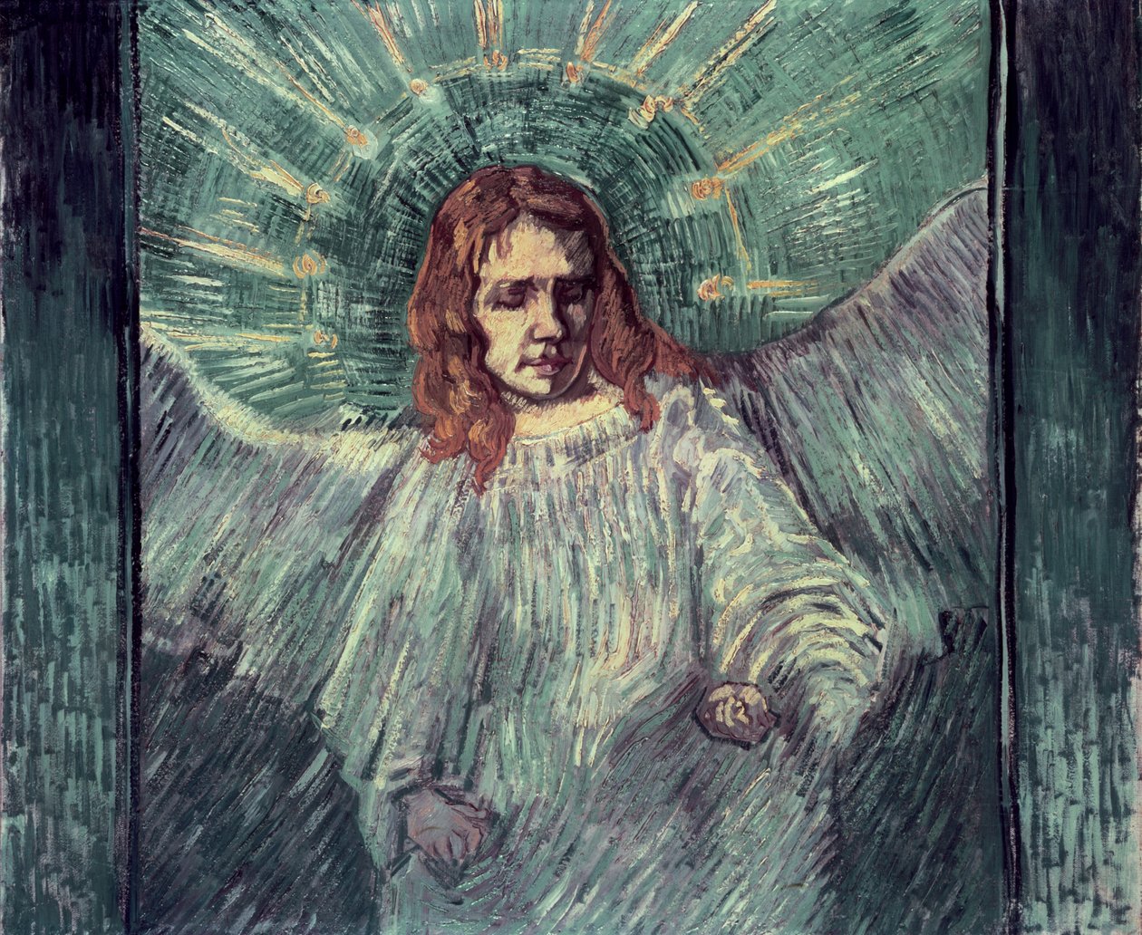 Head of an Angel, etter Rembrandt, 1889 av Vincent van Gogh