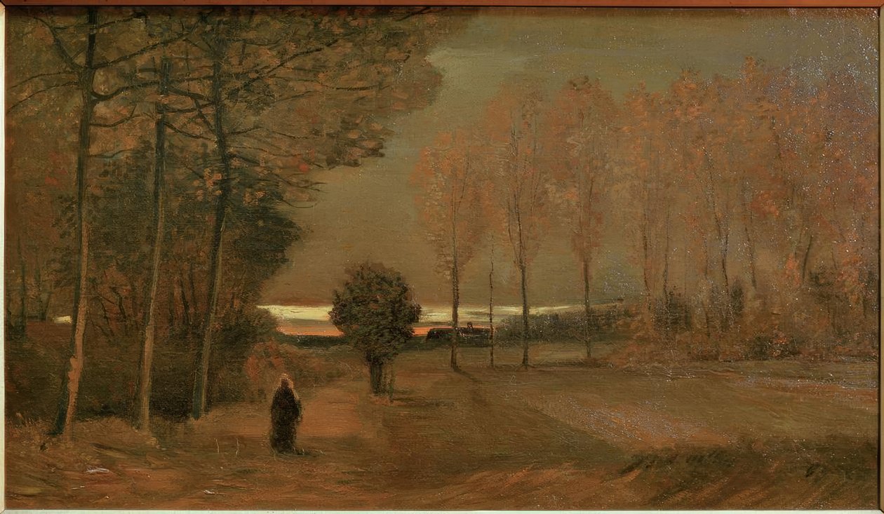 Høstlandskap om kvelden av Vincent van Gogh