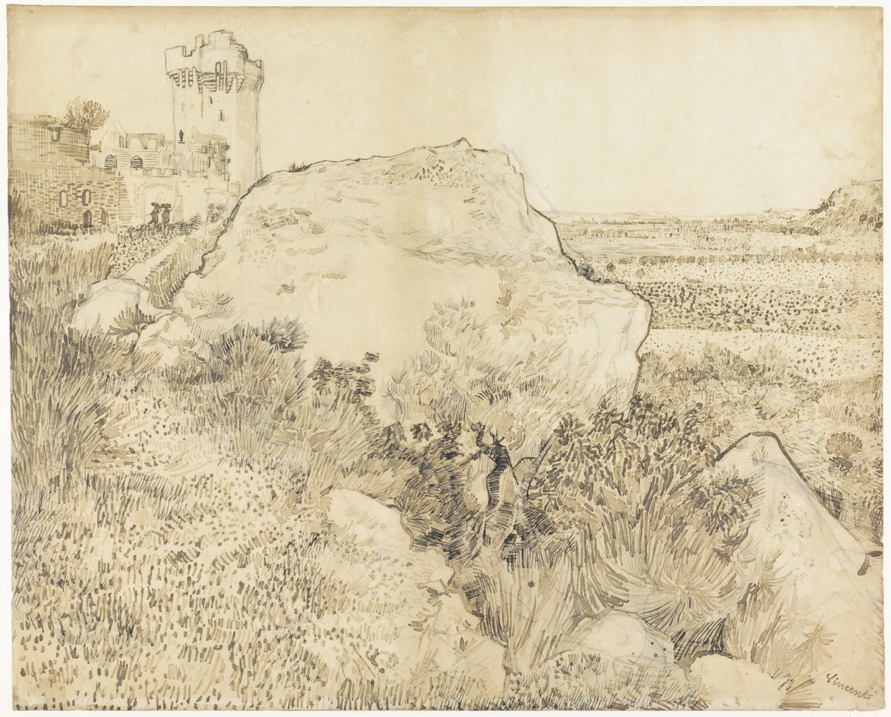 Høyde med ruinene av Montmajour av Vincent van Gogh