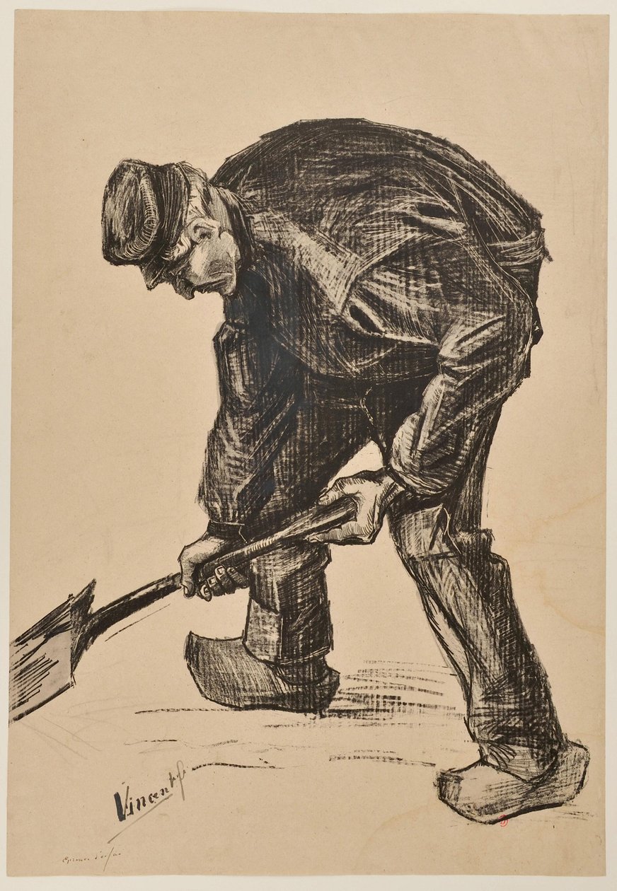 Gravende mann av Vincent van Gogh