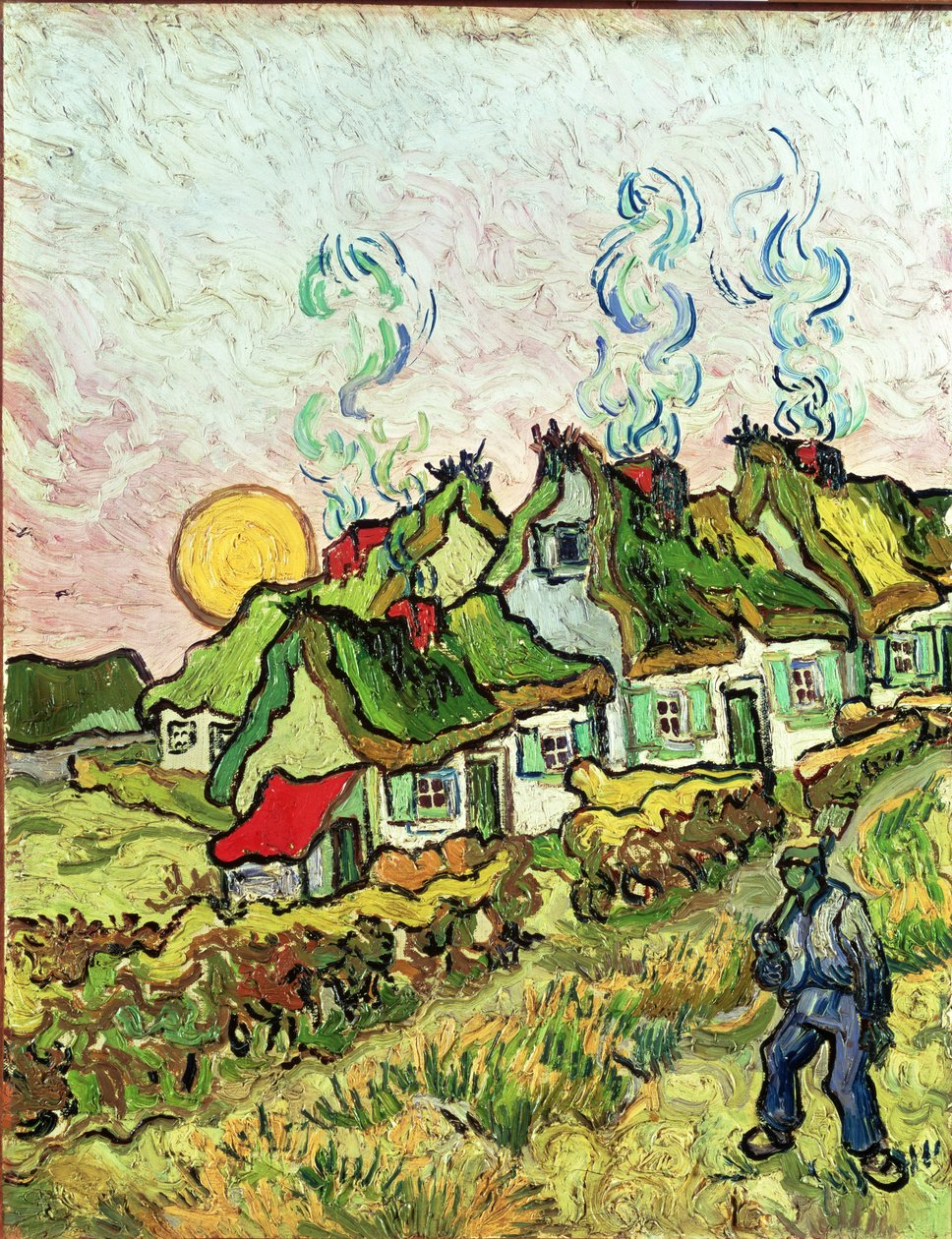 Hus og figur av Vincent van Gogh