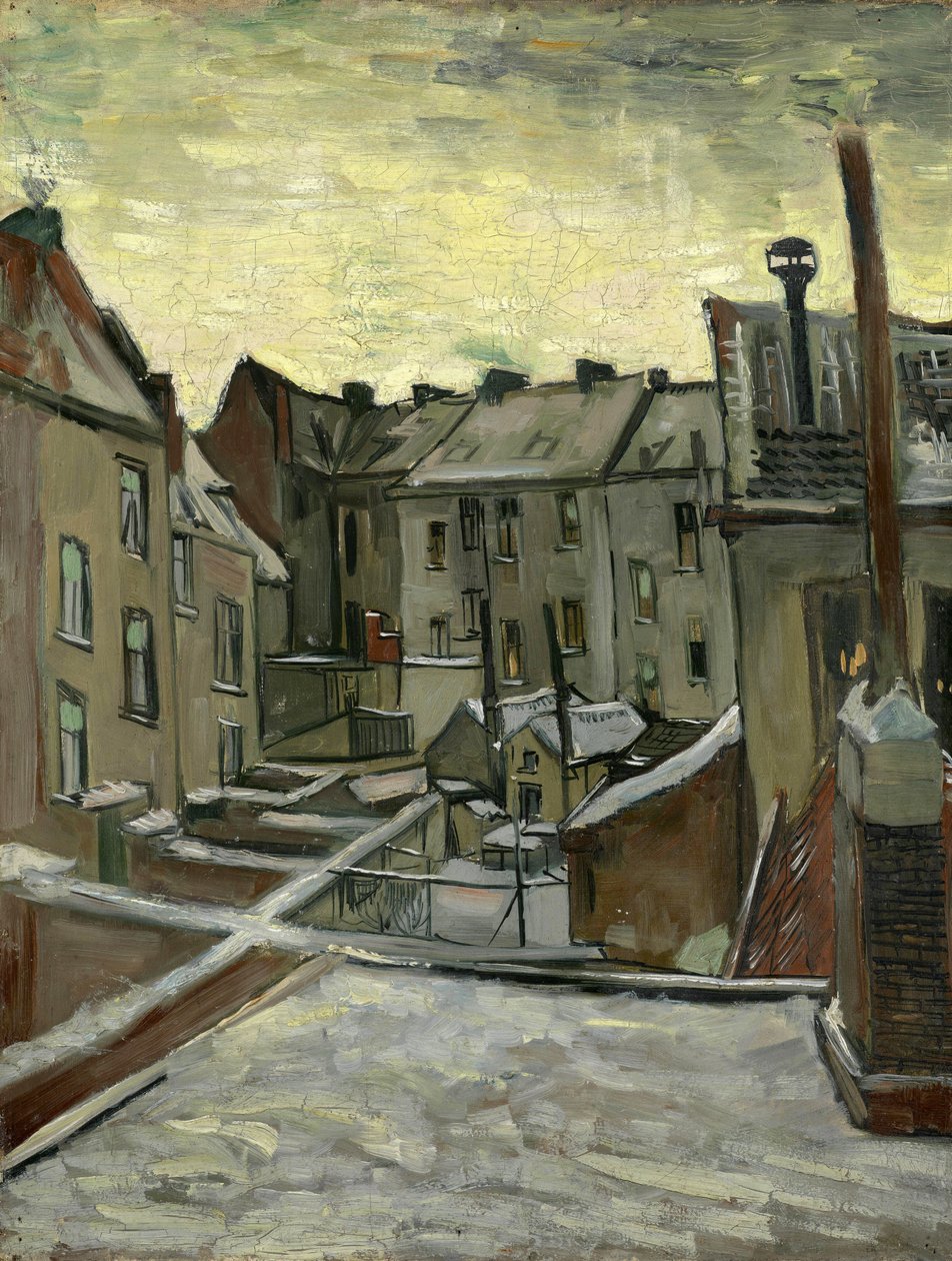 Hus sett fra baksiden, Antwerpen par Gogh, Vincent, van (1853-1890). Olje på lerret, størrelse: 43,7x33,7 av Vincent van Gogh