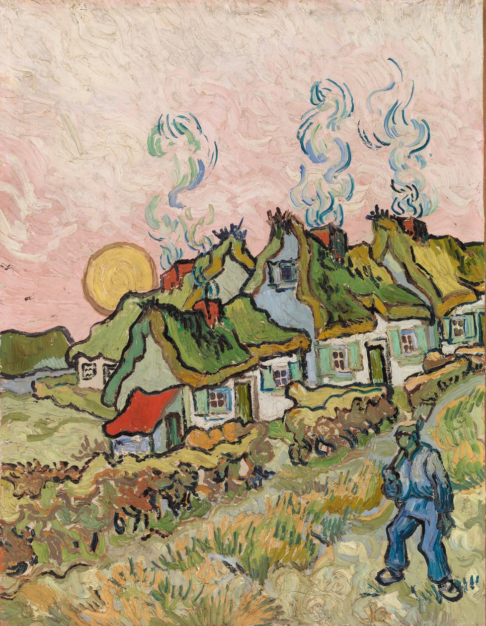 Hus og figur av Vincent van Gogh