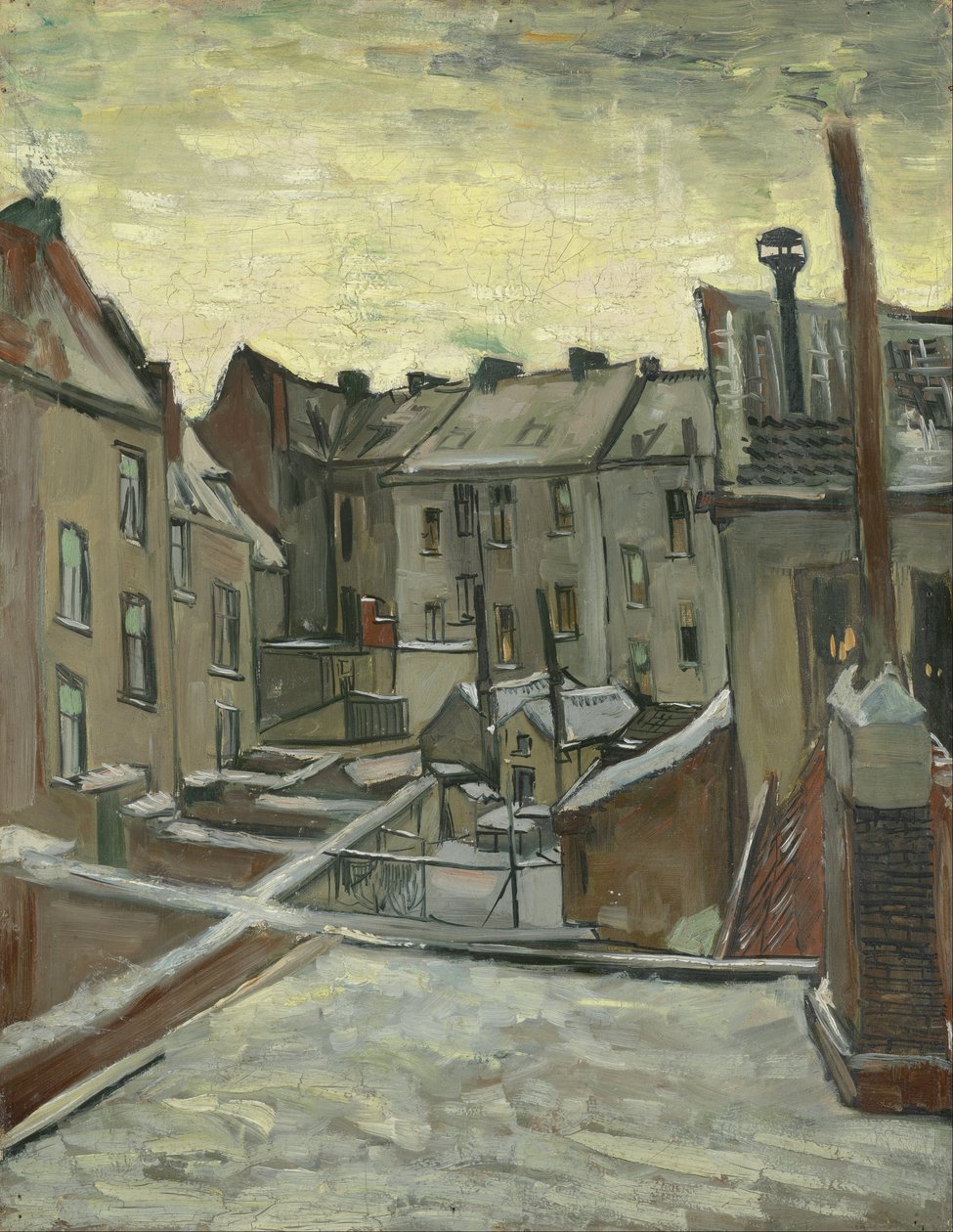 Hus sett bakfra av Vincent van Gogh