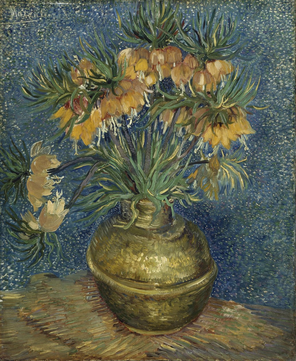 Imperial Fritillaries i en kobbervase, 1887 av Vincent van Gogh