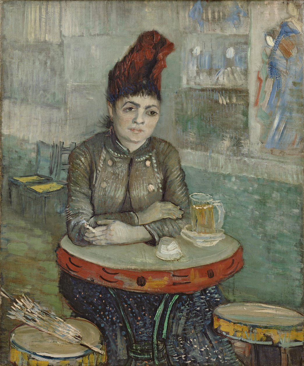 I kafeen. Agostina Segatori i Le tambourin, 1887-1888 av Vincent van Gogh