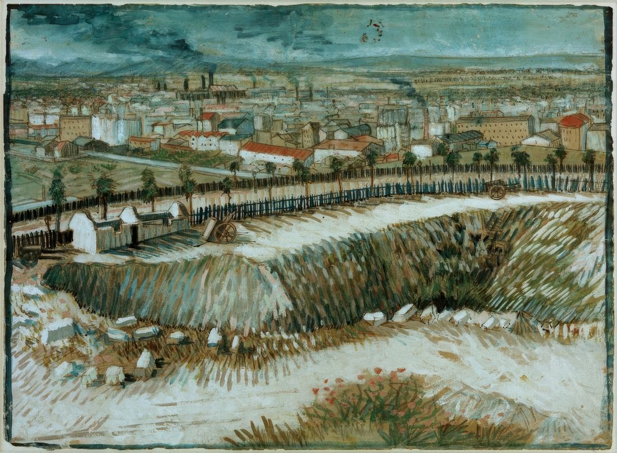 Industrielt landskap - I utkanten av Paris nær Montmartre av Vincent van Gogh