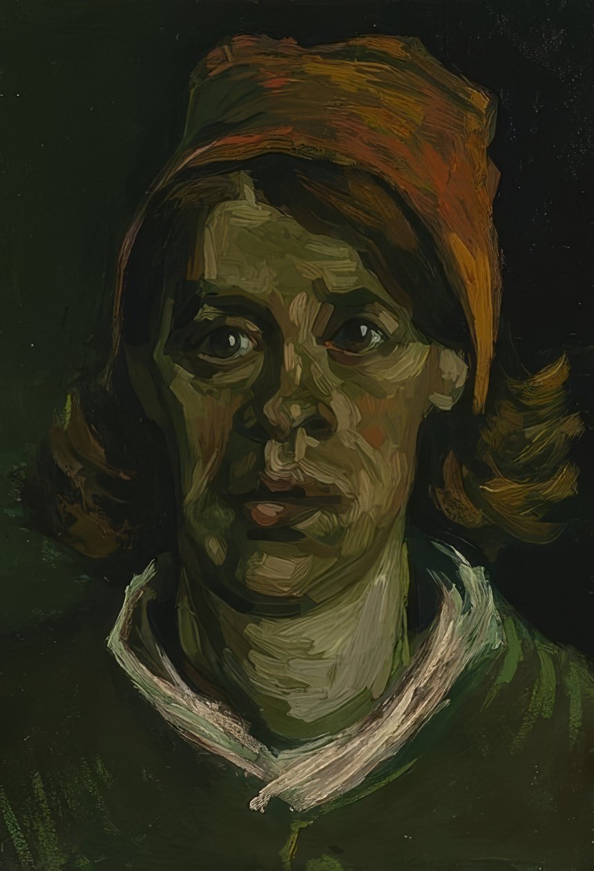 Hodet til en kvinne. Nuenen, april 1885 av Vincent van Gogh
