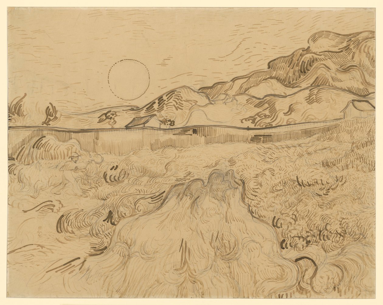 Kornåker, slåttekar av Vincent van Gogh