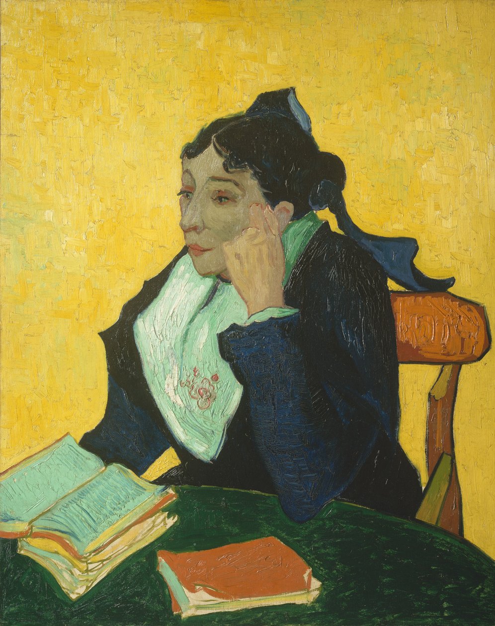 LArlésienne: Madame Joseph-Michel Ginoux Marie Julien, 1848-1911, 1888-89. av Vincent van Gogh