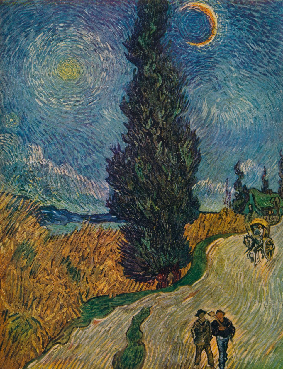 Cypress Road, 1890 av Vincent van Gogh