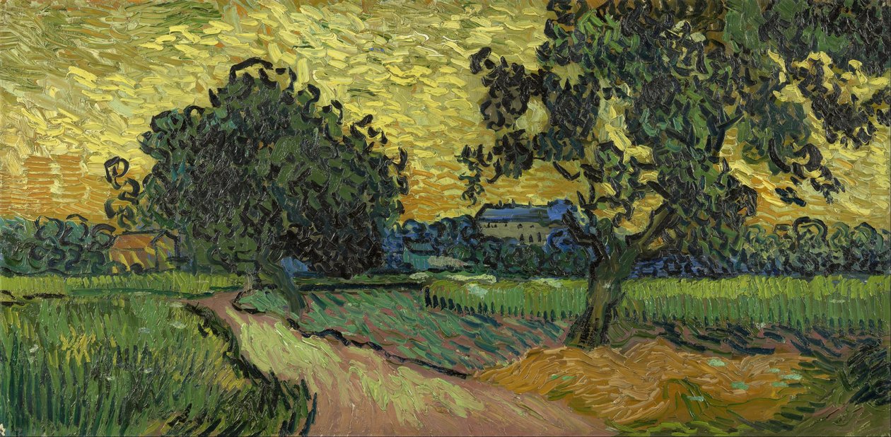 Landskap i skumringen av Vincent van Gogh