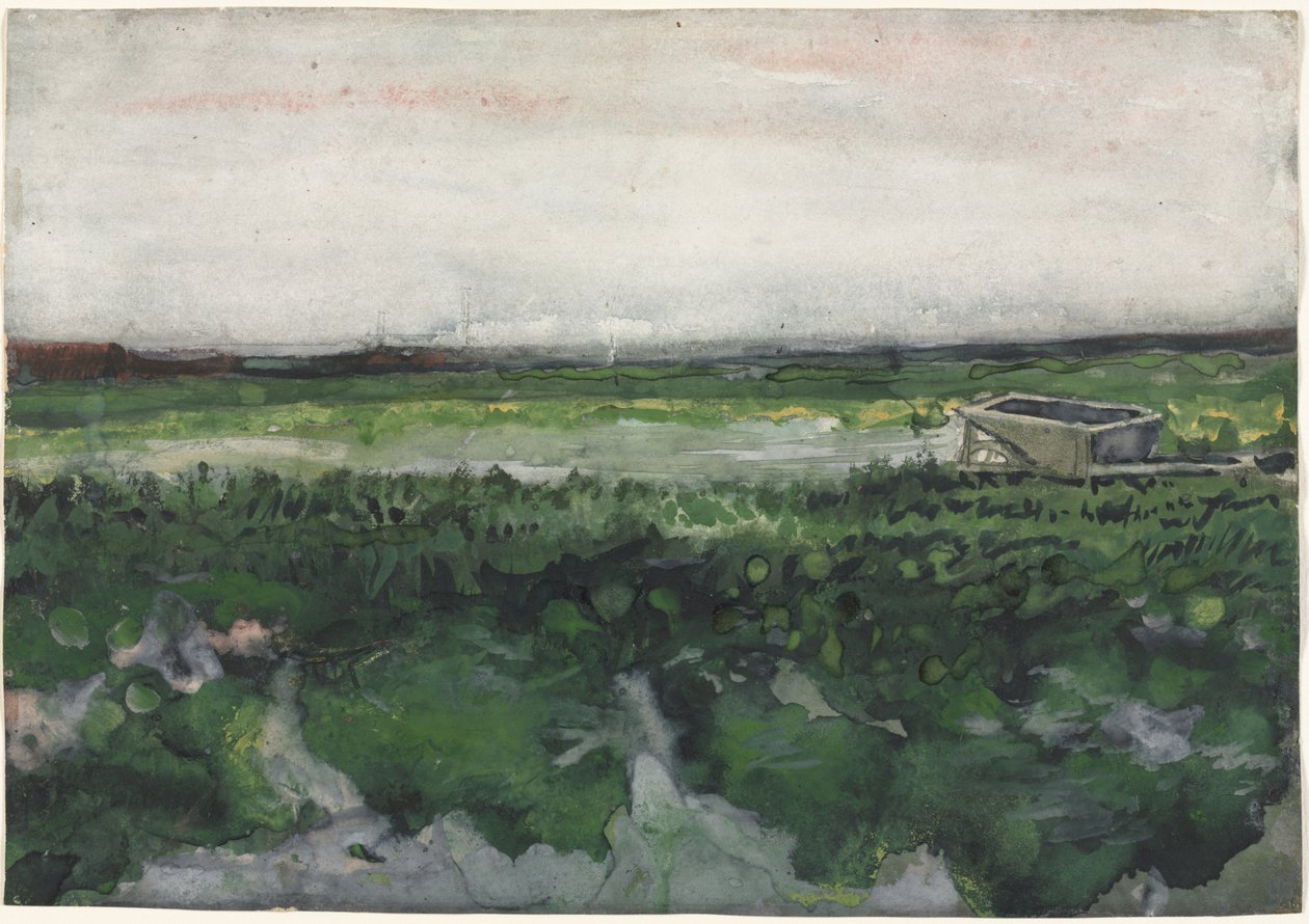 Landskap med trillebår av Vincent van Gogh