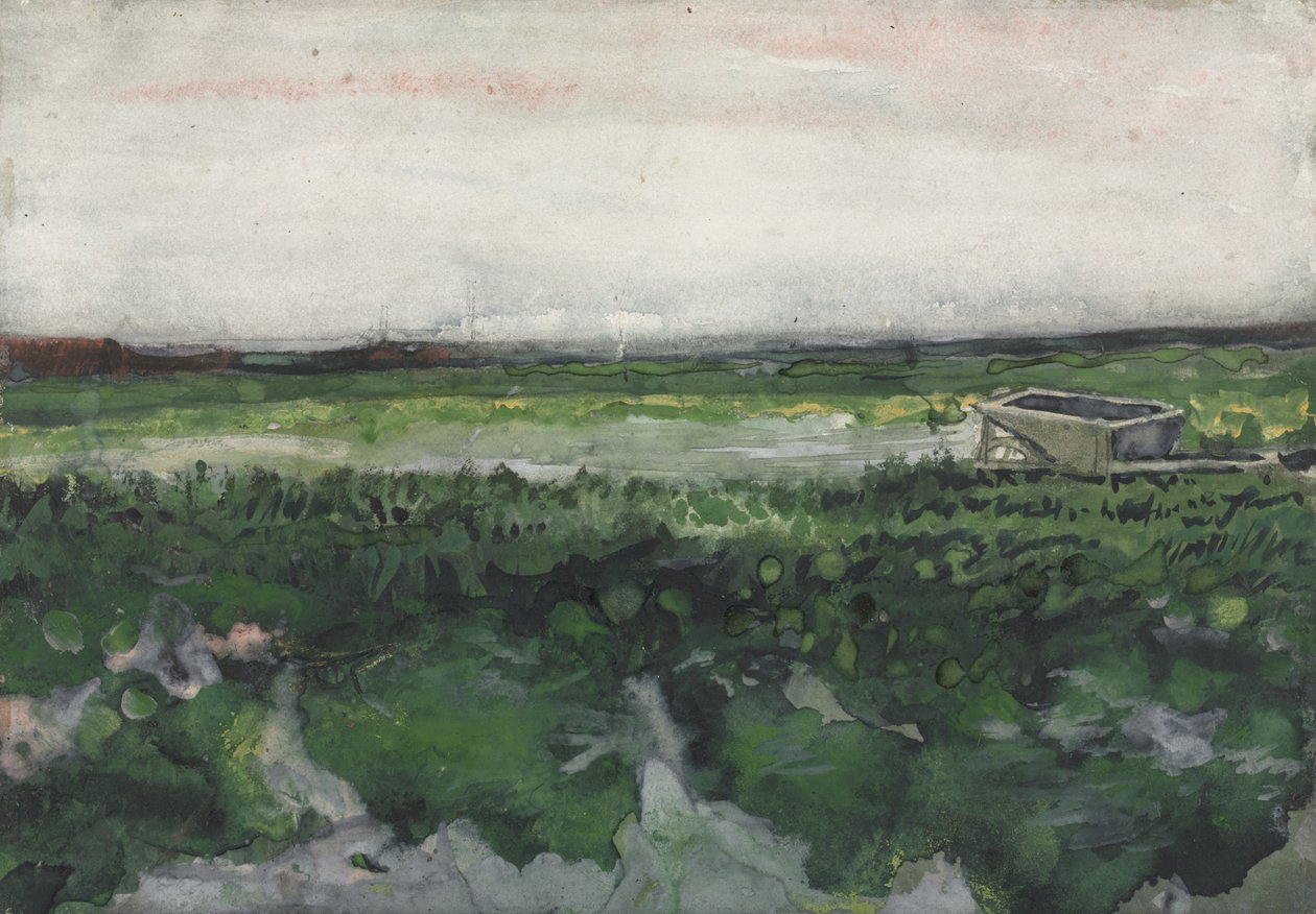 Landskap med trillebår, 1883 av Vincent van Gogh