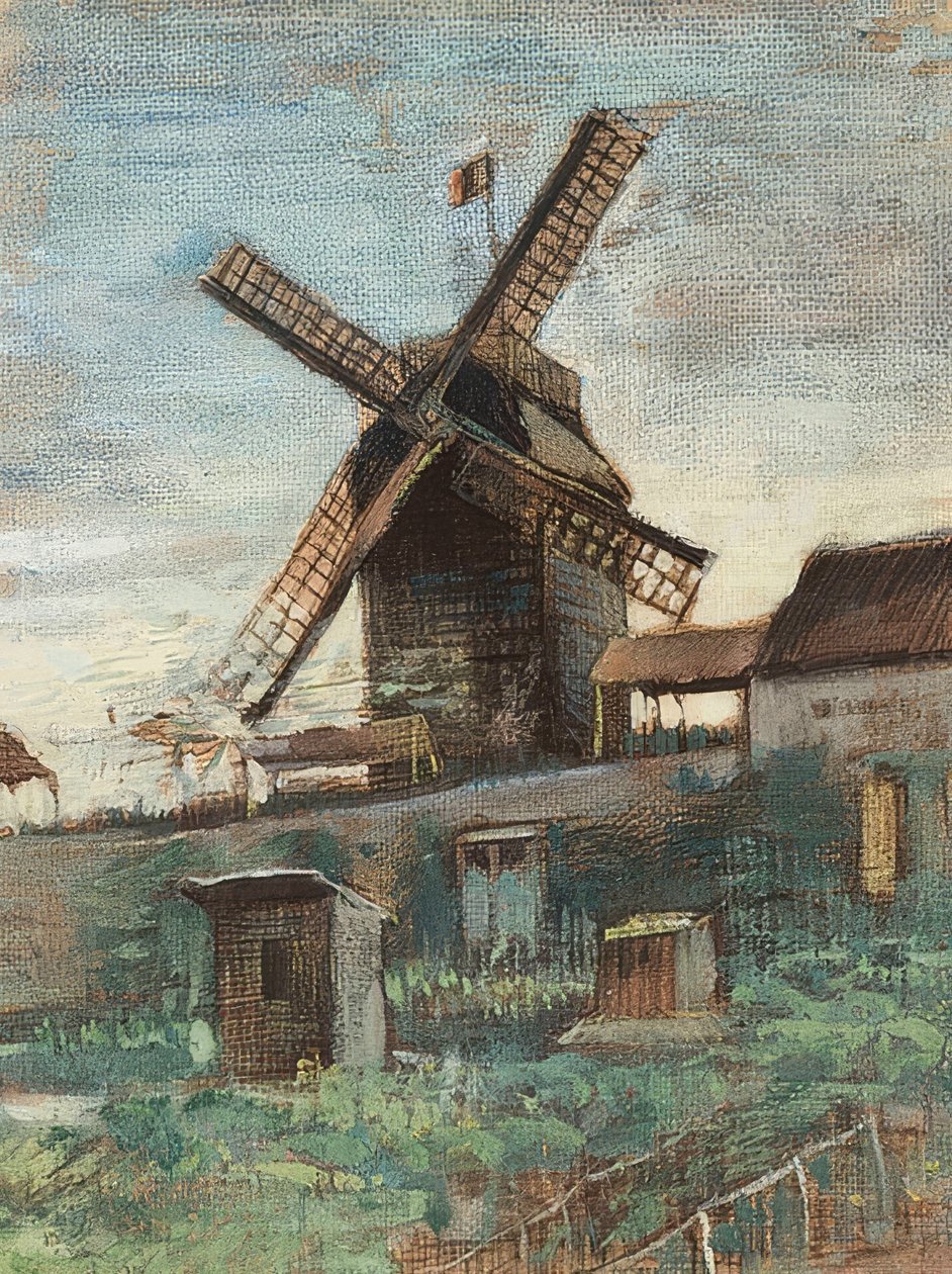 Le Moulin Le Blute-fin. 1886 av Vincent van Gogh