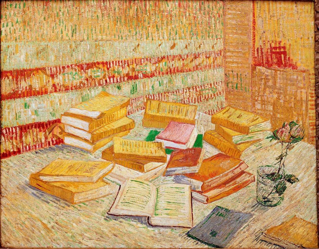 De gule bøkene eller parisiske romanser Maleri av Vincent Van Gogh (1853-1890) 1887 Mål 73x93 cm Baden-Baden, privat samling av Vincent van Gogh