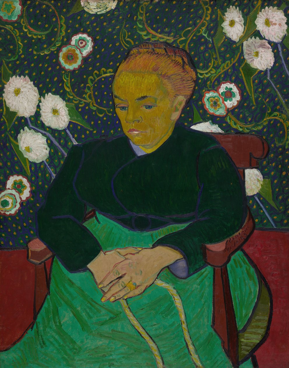 Madame Roulin rocking the Cradle La berceuse, 1889. av Vincent van Gogh