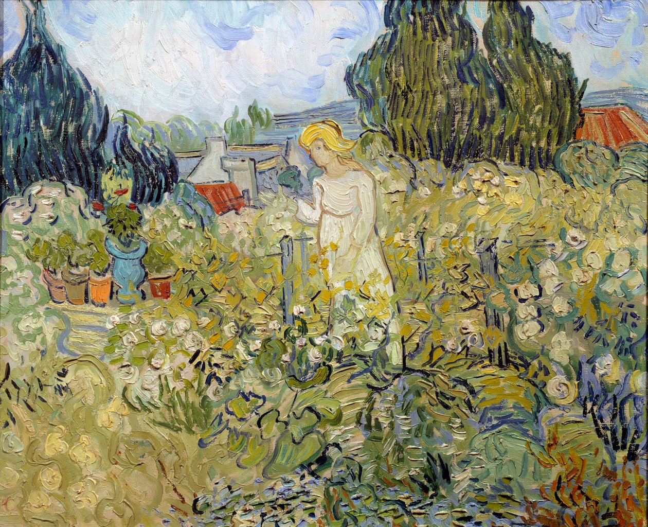 Mademoiselle Gachet i hagen hennes i Auvers sur Oise (Auvers-Sur-Oise) Maleri av Vincent van Gogh (1853-1890) 1890 Søn. 0,46 x 0,55 m Paris, Orsay-museet av Vincent van Gogh