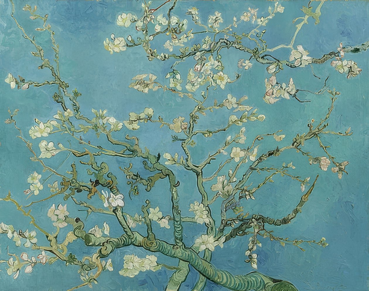 Mandelblomster. 1890 av Vincent van Gogh