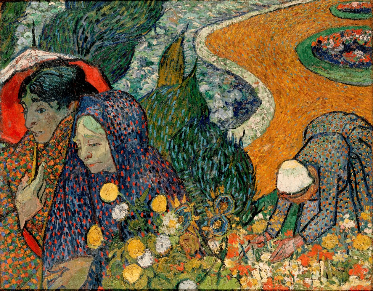 Memory of the Garden at Etten (Ladies of Arles av Vincent van Gogh