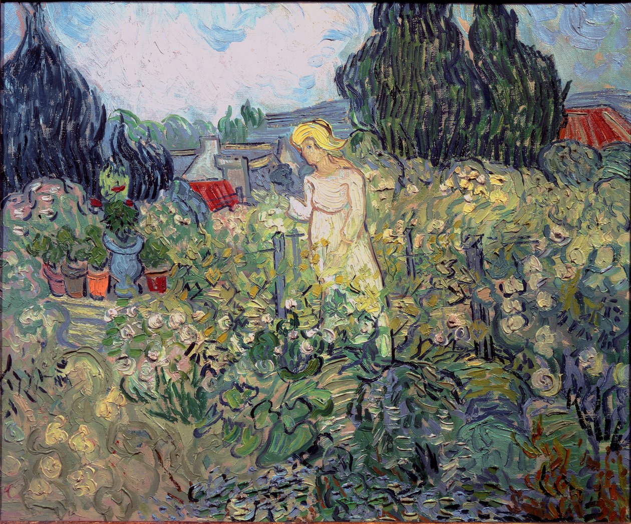 Frøken Gachet i hagen hennes i Auvers sur Oise av Vincent van Gogh