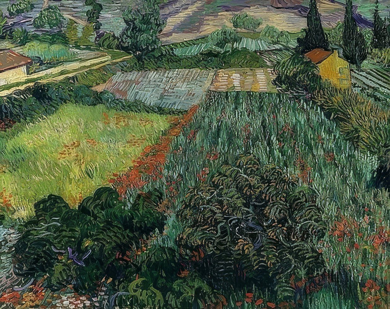 Mohnfeld. 1889 av Vincent van Gogh