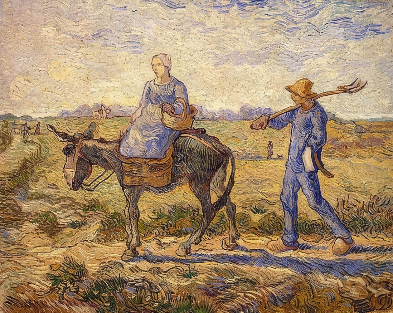 Morgen. På vei til jobb. 1890 av Vincent van Gogh