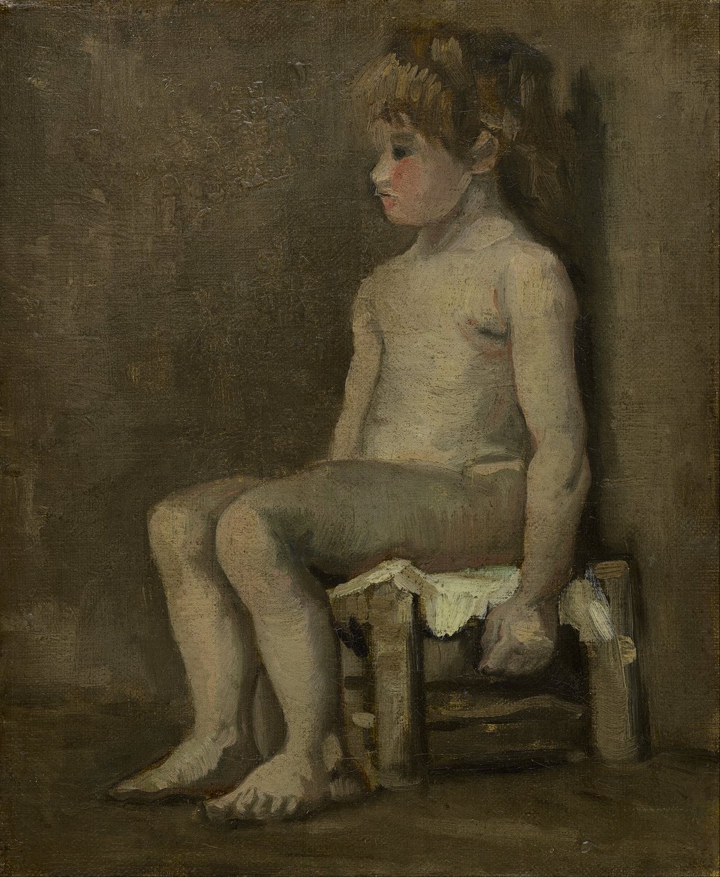 Sittende naken jente av Vincent van Gogh