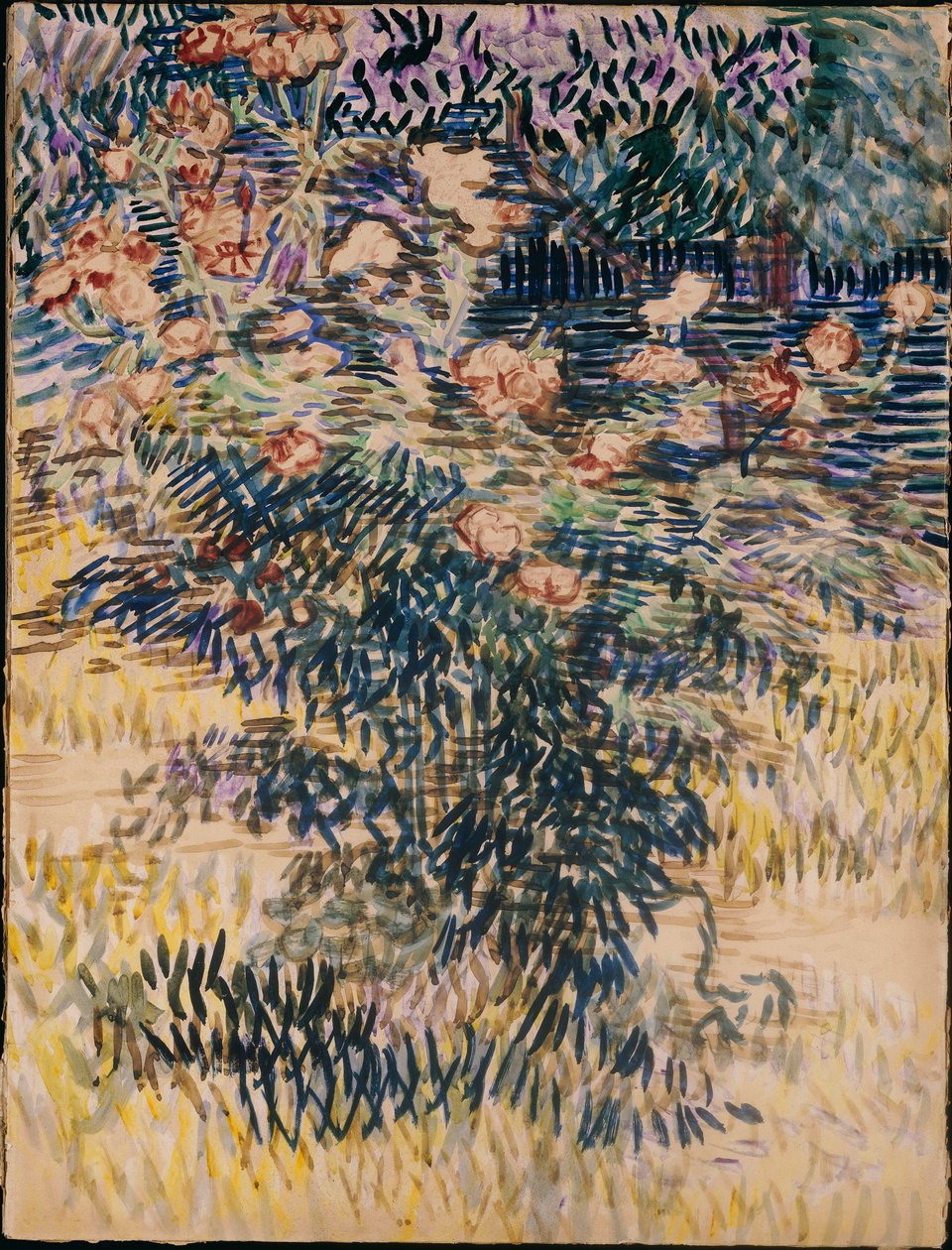 Oleanders, sykehushagen i Saint-Remy, 1889 av Vincent van Gogh