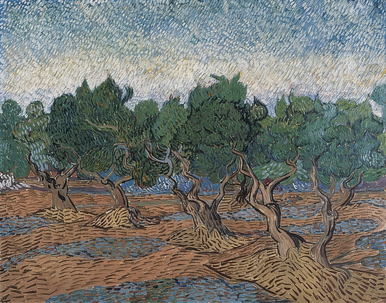 Olivenlund. 1889 av Vincent van Gogh
