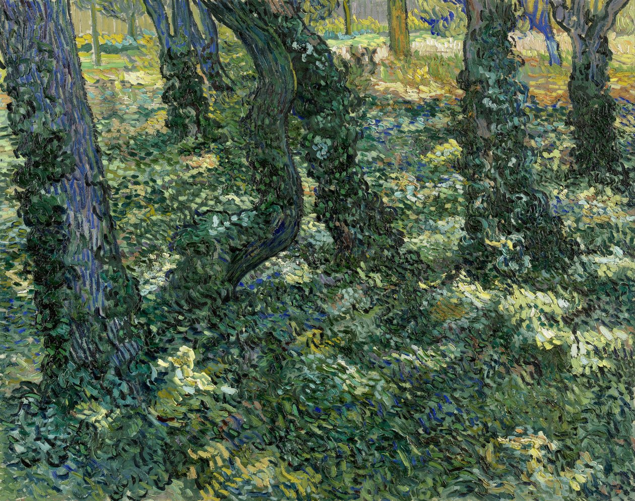 ""Undergrowth landscape"" (Undergrowth) Maleri av Vincent van Gogh (1853-1890) 1889 Dim 73x92,5 cm Van Gogh Museum, Amsterdam av Vincent van Gogh