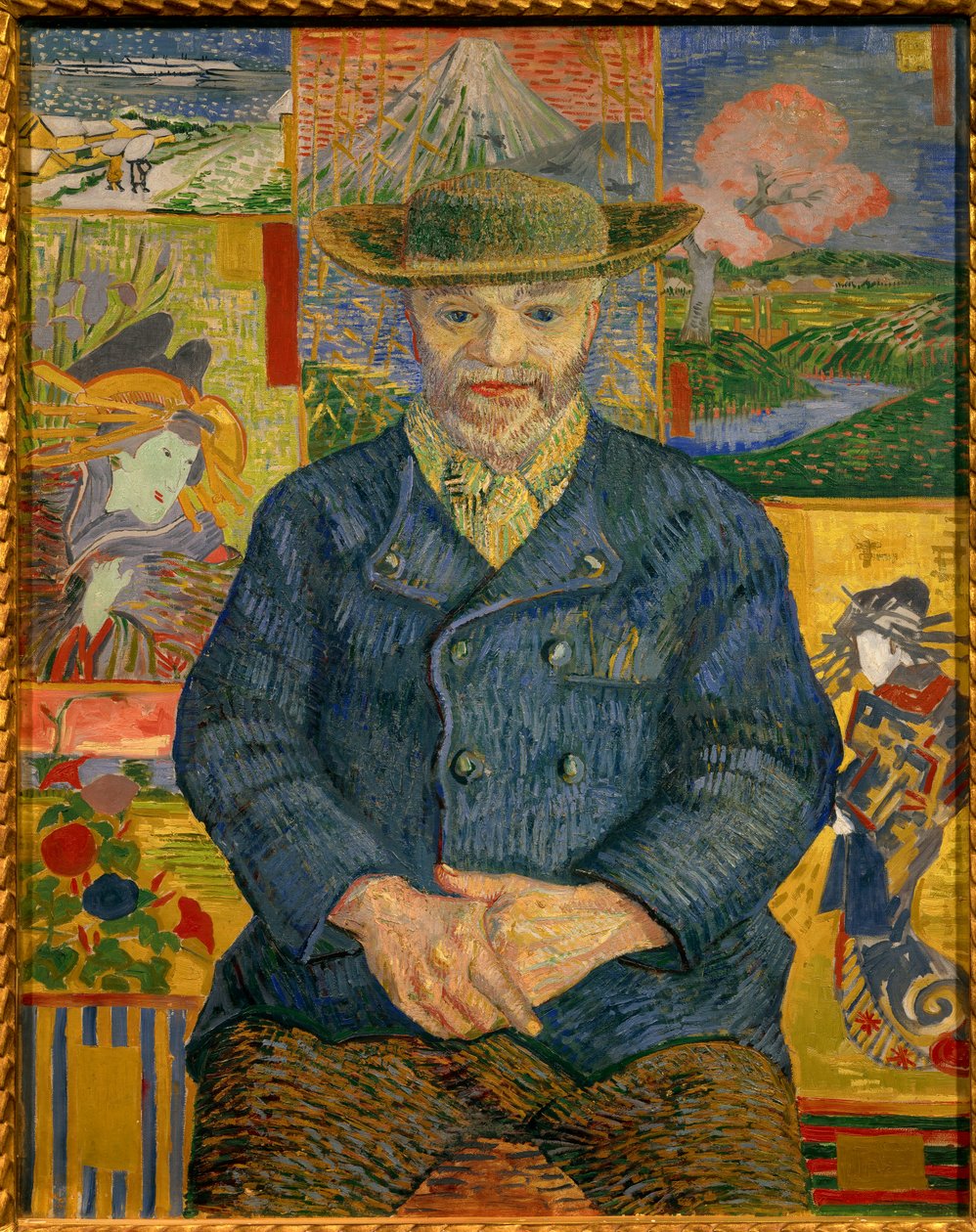 Portrett av far Tanguy-maleri av Vincent Van Gogh (1853-1890) 1887 Søn. 0,92x0,73 m Paris, musee Rodin - Portrett av far Tanguy (Julien Tanguy av Vincent van Gogh