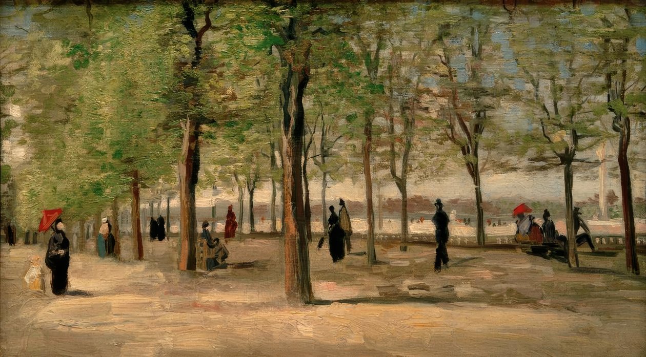 Promenade i Jardin du Luxembourg av Vincent van Gogh