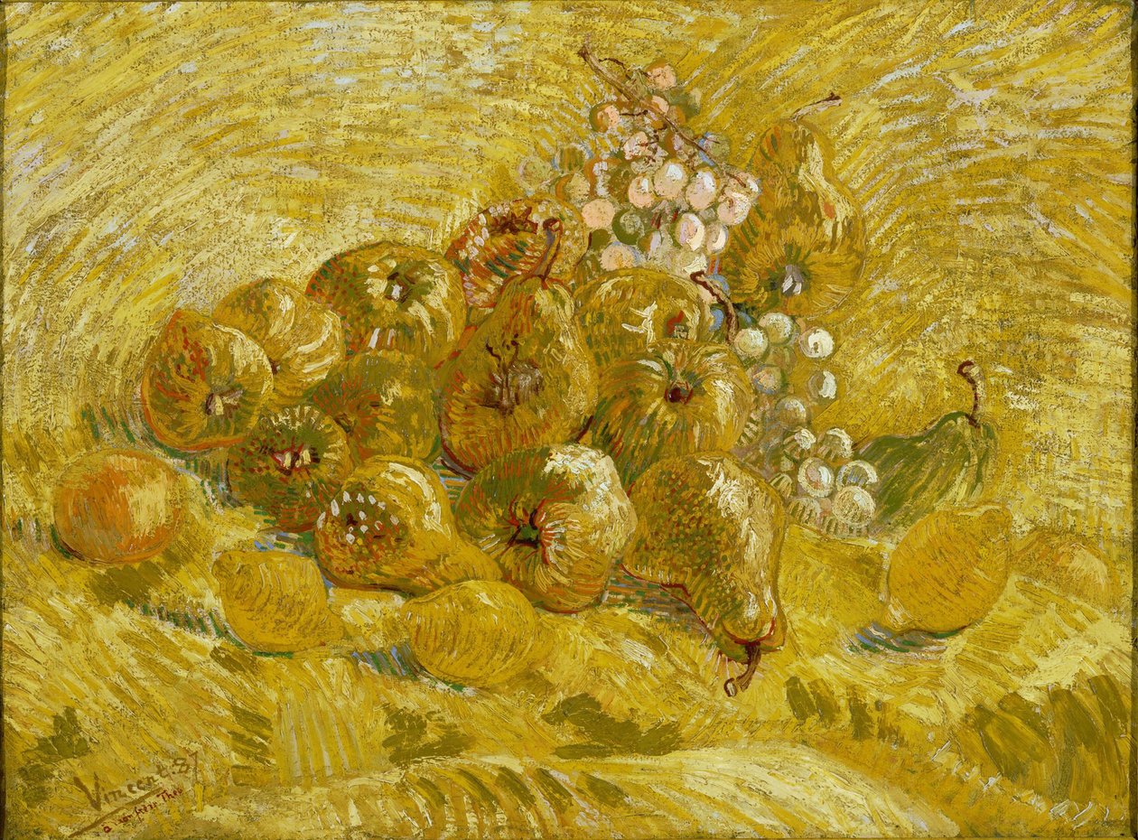 Kveder, sitroner, pærer og druer, 1887-1888 av Vincent van Gogh