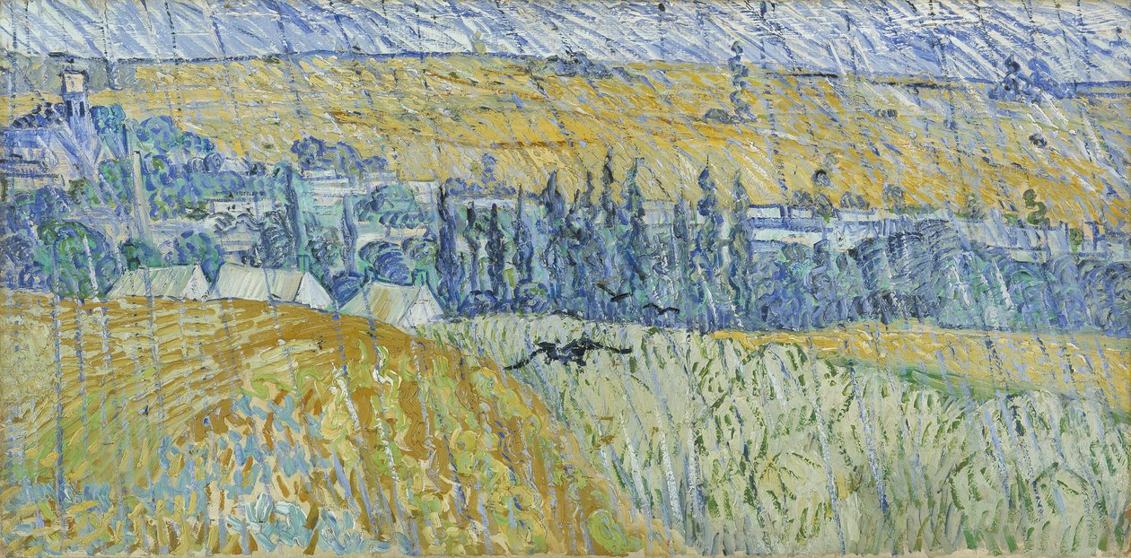 'Regn: Auvers', 1890 av Vincent van Gogh